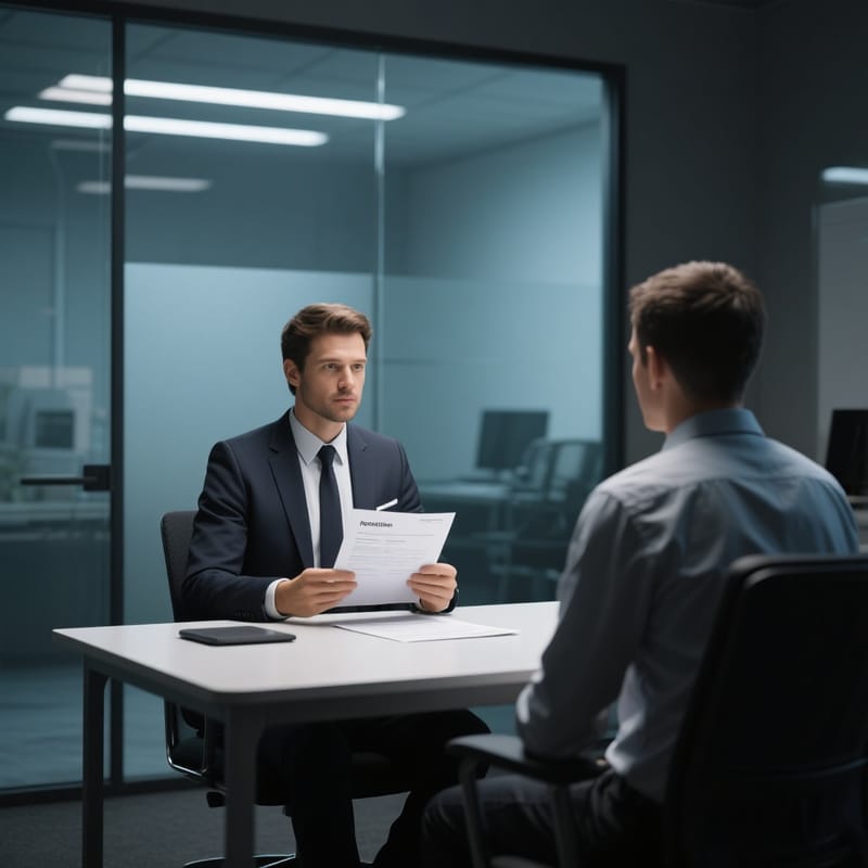 HR meneceri müsahibə aparır